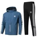 survetement adidas femme homme veste pantalon classics hoodie hommes femme bleu